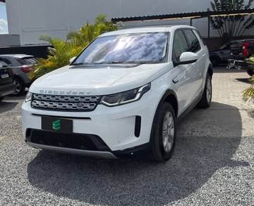 Land Rover Discovery D180 branco de frente no pátio da loja